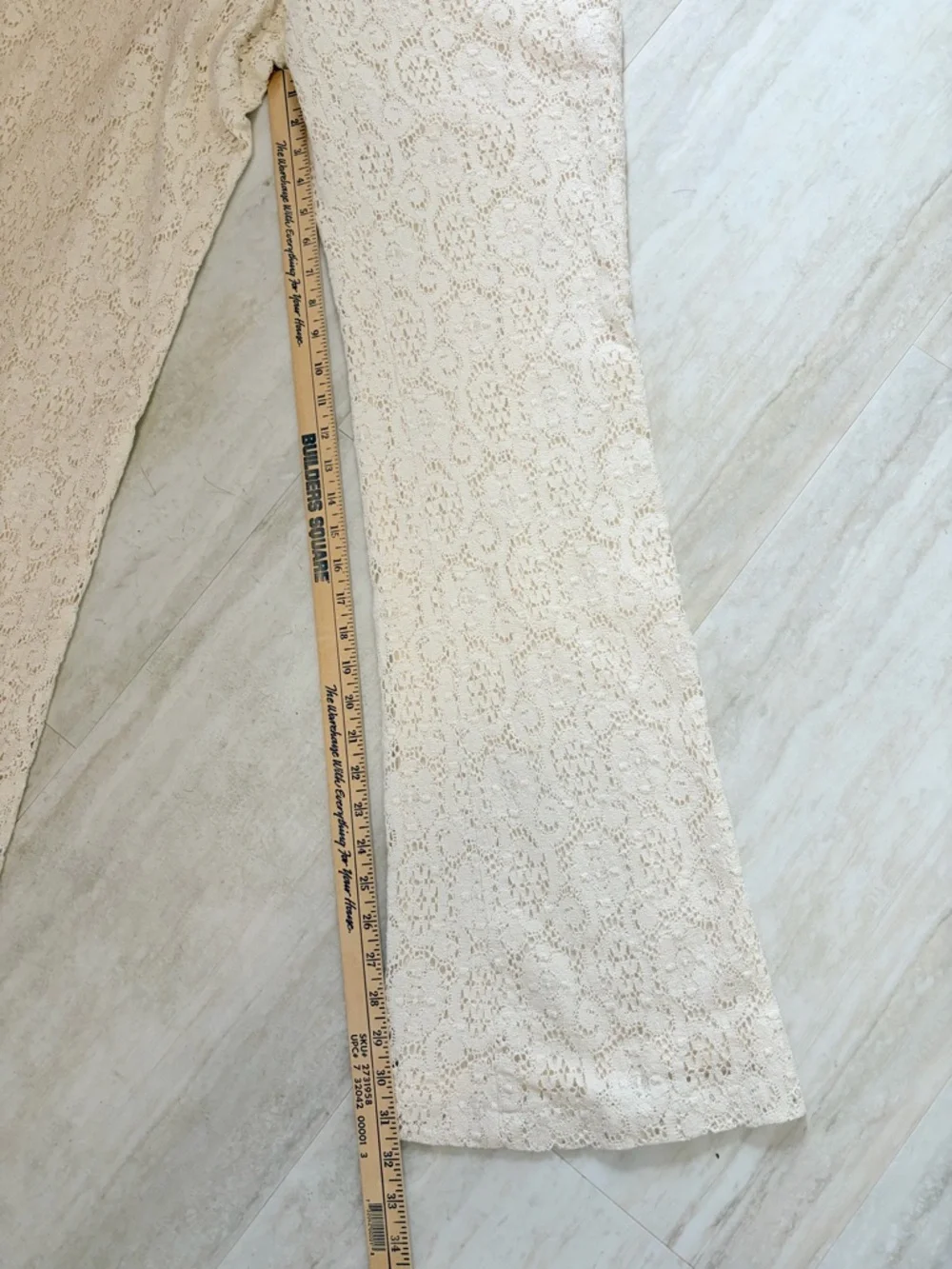 Vintage KORS Cream Lace Flare Pants • Boho Bridal Festival Statement Pants